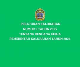 PERATURAN KALURAHAN PATUK NOMOR 9 TAHUN 2025